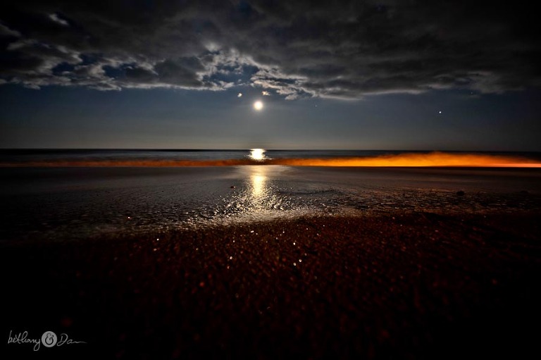 Full Moon Over The Ocean