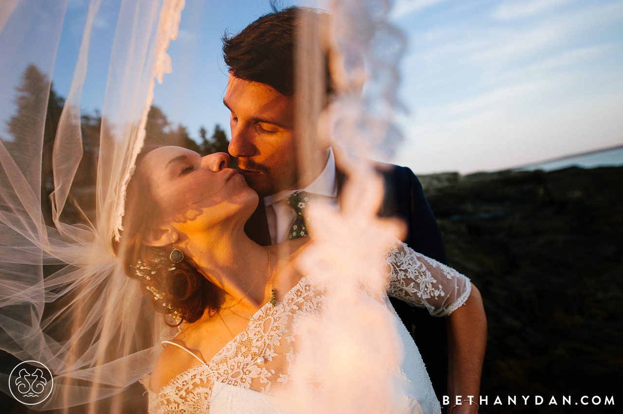 Orrs Island Maine Private Property Wedding