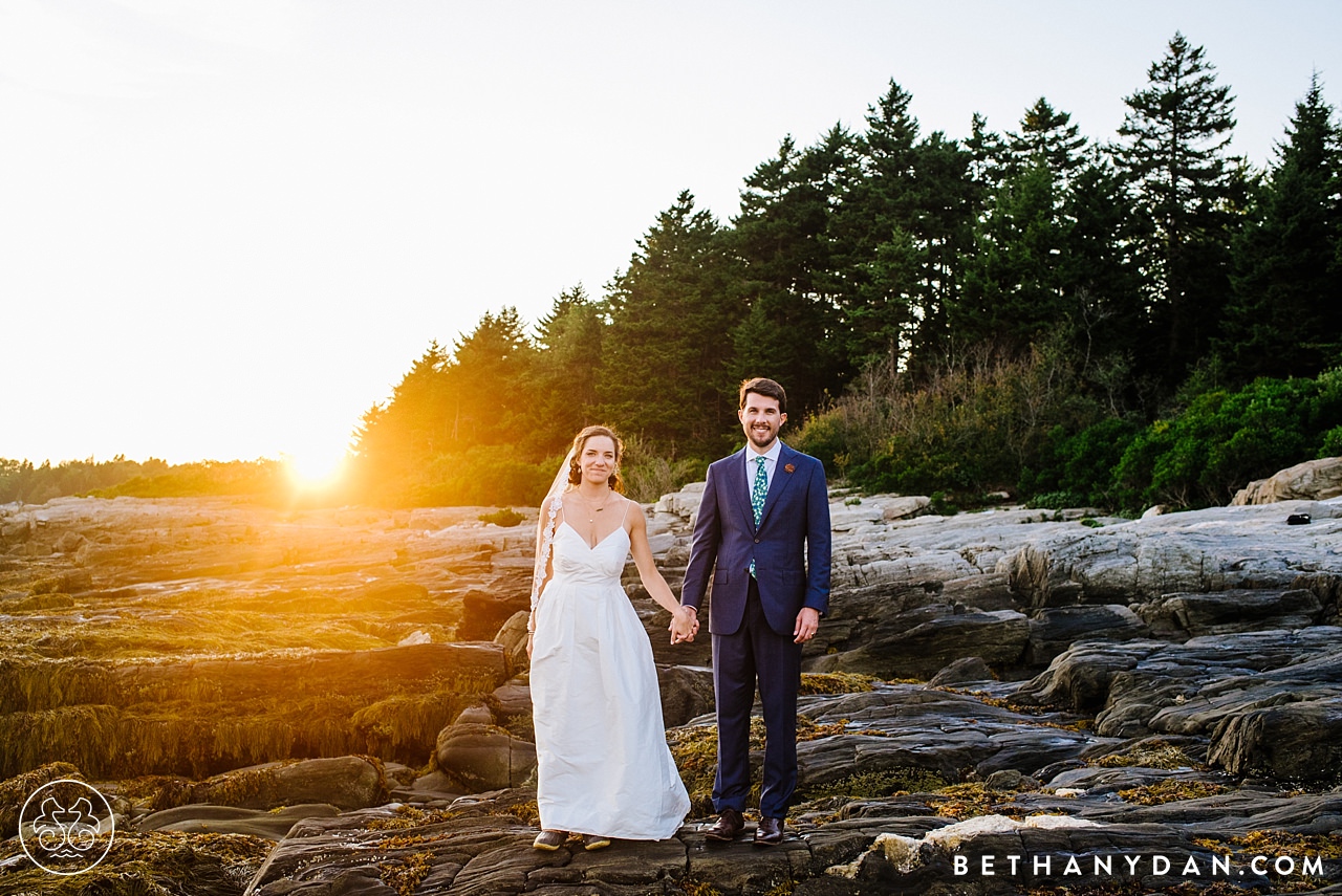 Orrs Island Maine Private Property Wedding