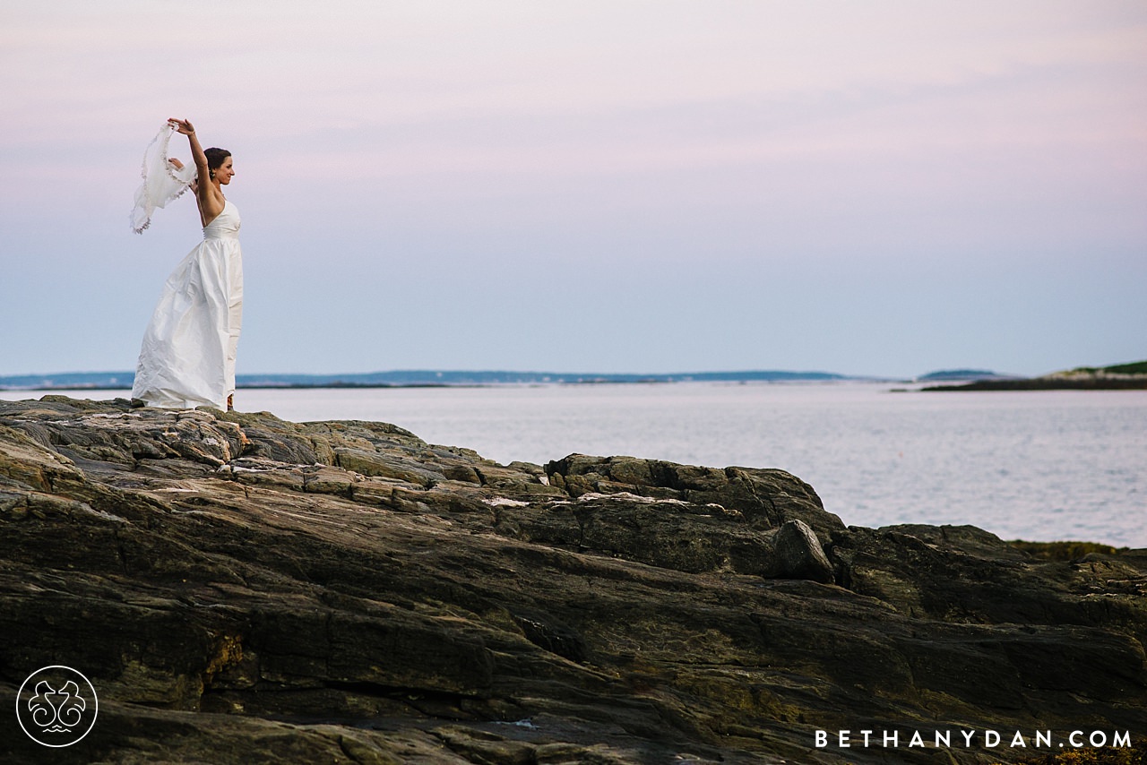 Orrs Island Maine Private Property Wedding