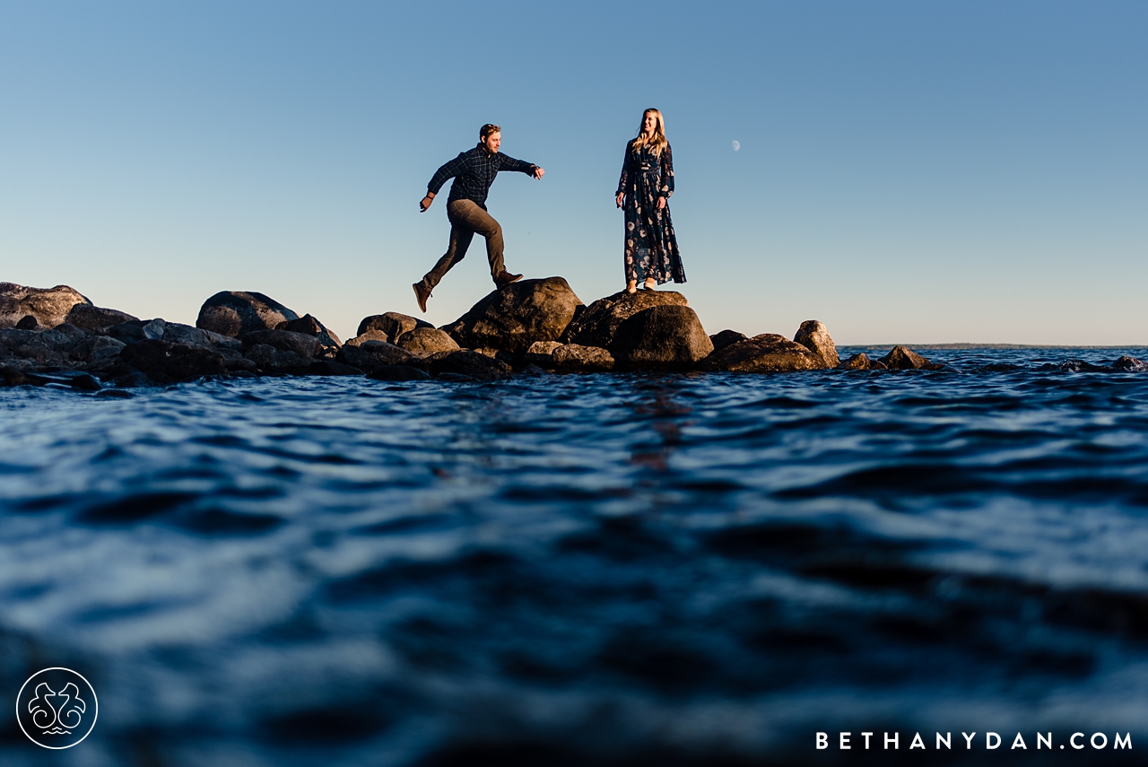 Sebago Lake Maine Engagement Session