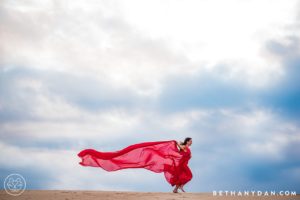 Jockeys Ridge Outer Banks NC Red Dress