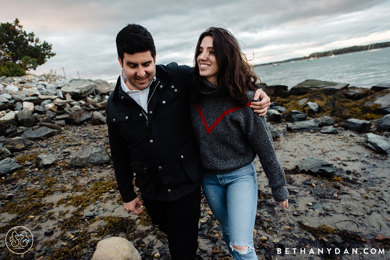 Portland Maine Fall Engagement Photos