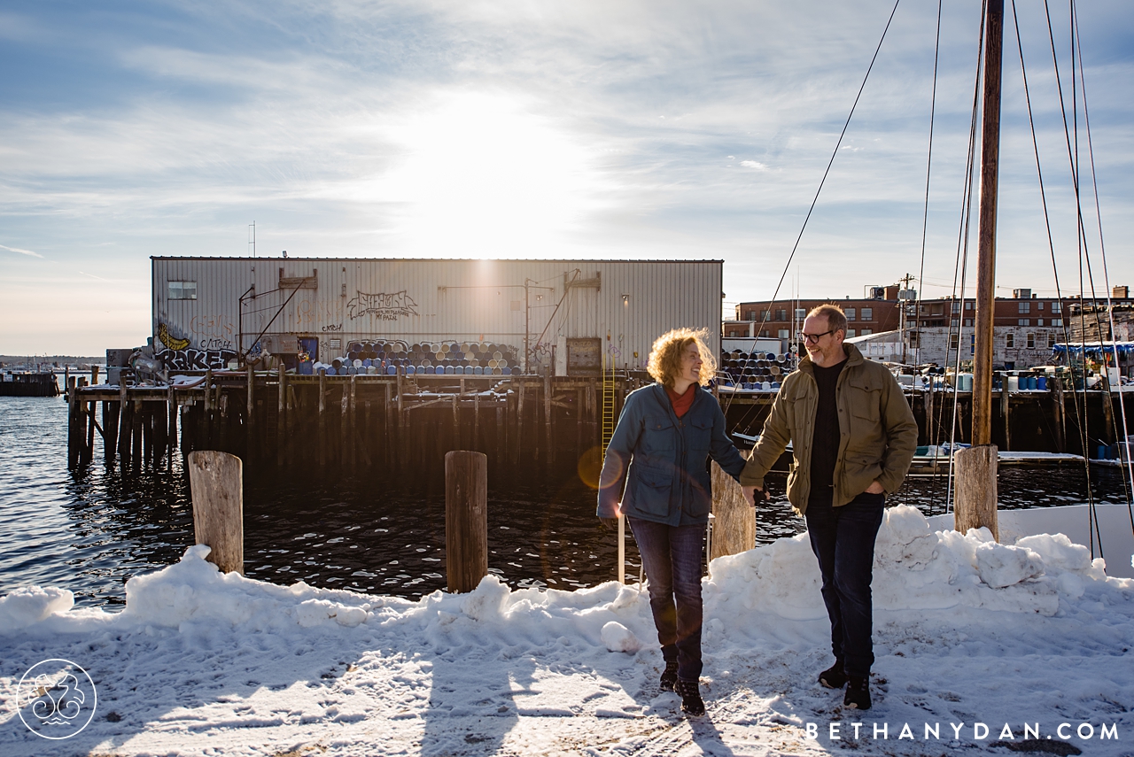 Winter Maine Engagement Session