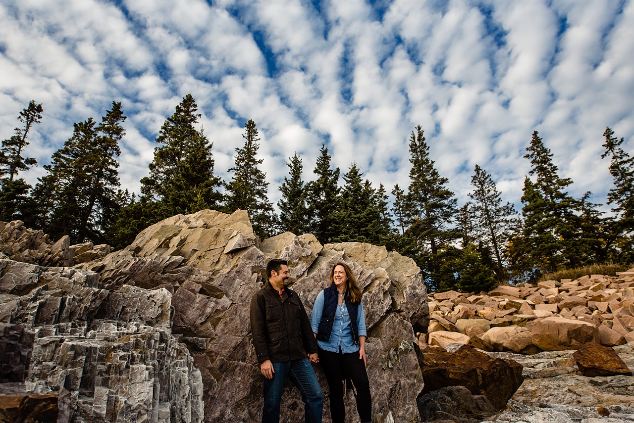 Fall Acadia Maine Engagement Session