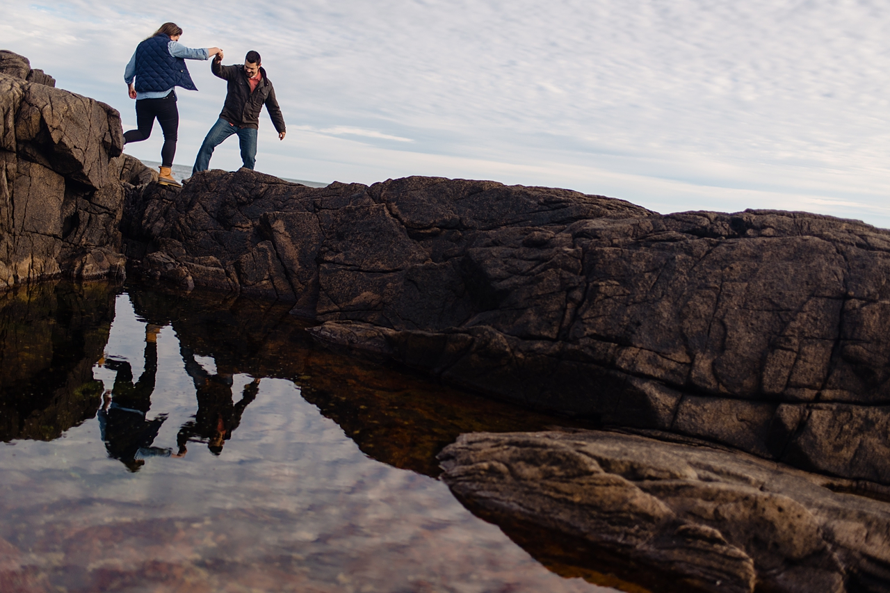 Fall Acadia Maine Engagement Session