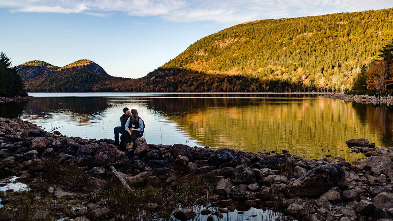 Fall Acadia Maine Engagement Session