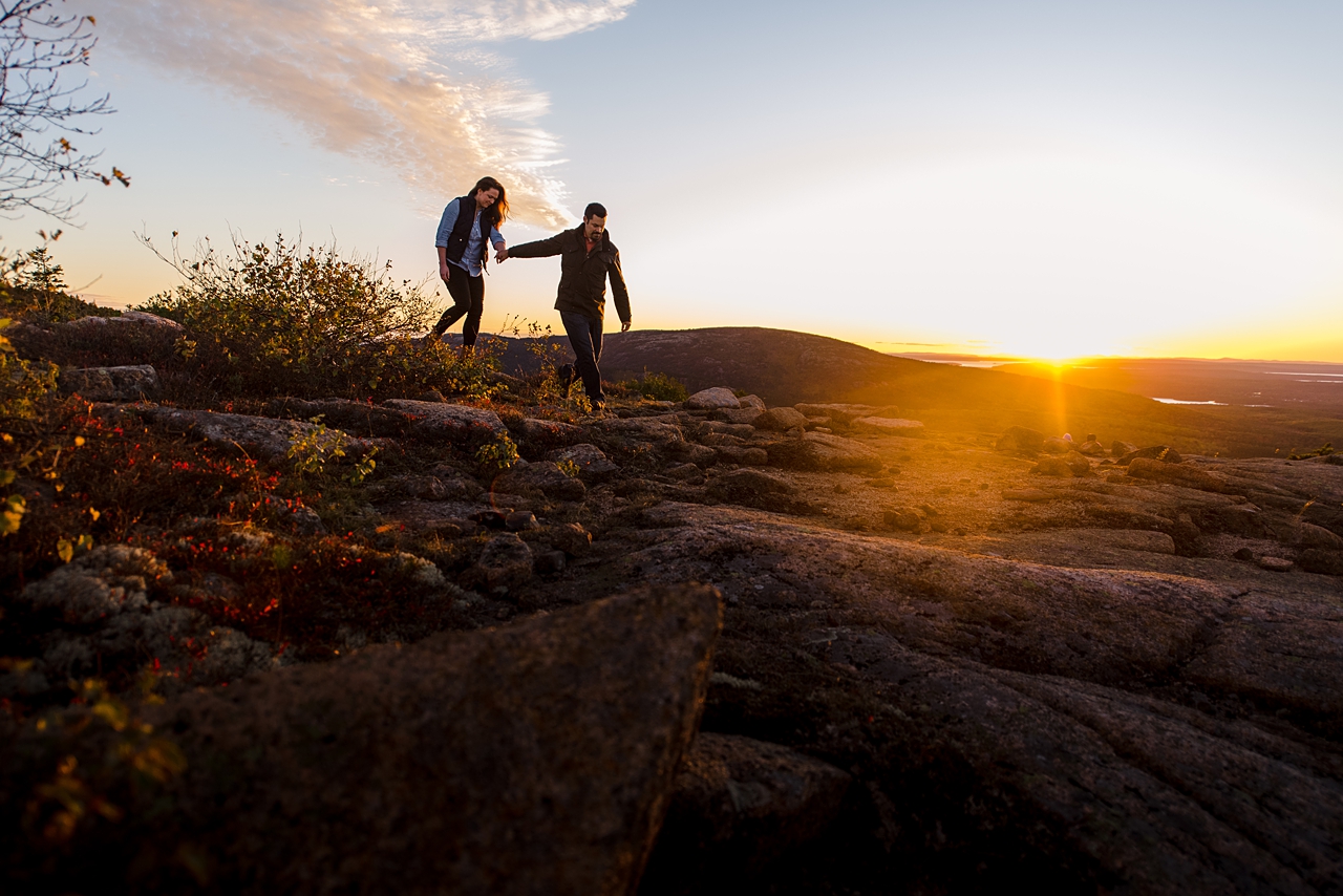 Fall Acadia Maine Engagement Session